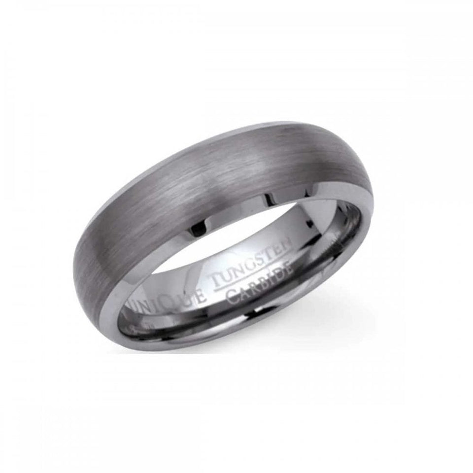 Francis & Gaye Men's Tungsten Carbide Brushed Matte Finish 7mm Ring