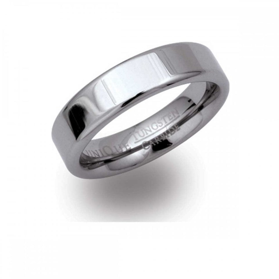 Francis & Gaye Men's Tungsten Carbide Flat 6mm Ring