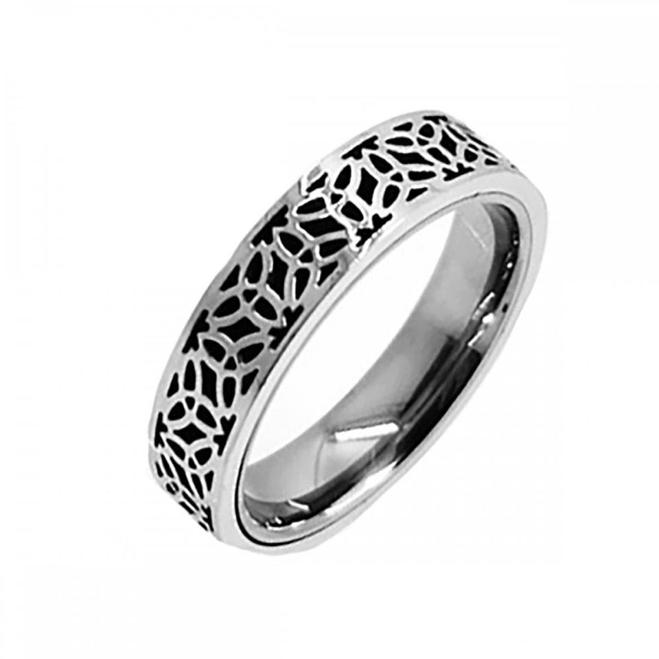 Francis & Gaye Men's Tungsten Stainless Steel Overlay Ring