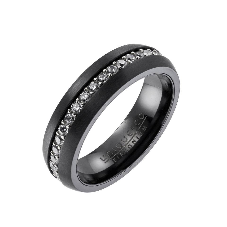 Francis & Gaye Men's Zirconium Stone Set Band Ring