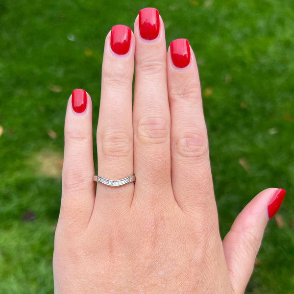 Francis & Gaye Platinum 0.25ct Shaped Half Eternity Ring