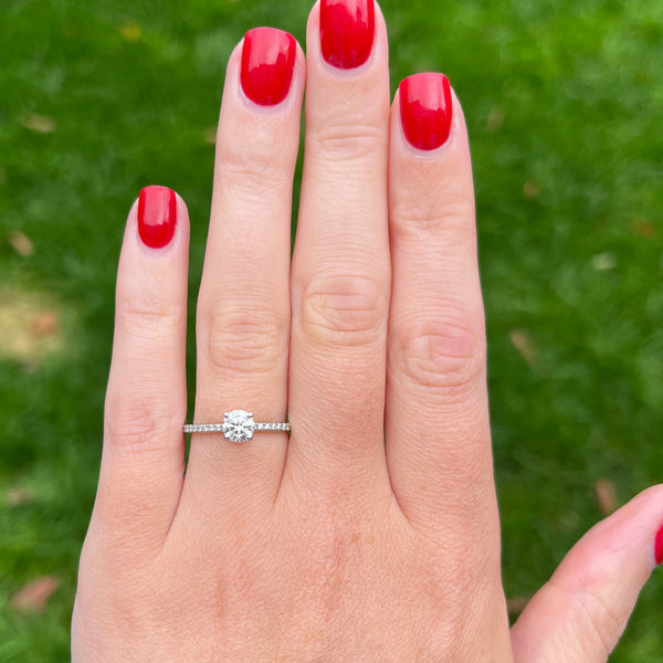 Francis & Gaye Platinum 0.53ct Laboratory Created Diamond Stone Set Shoulders Ring