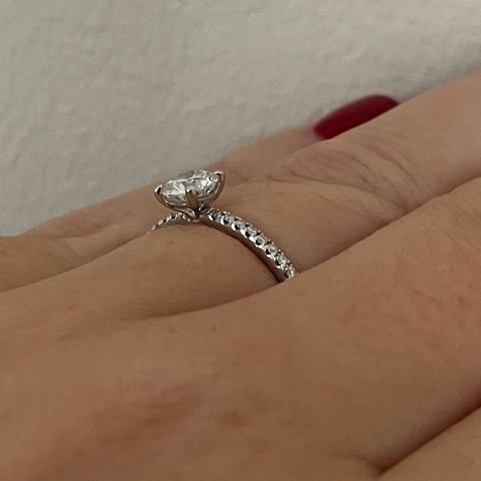 Francis & Gaye Platinum 0.53ct Laboratory Created Diamond Stone Set Shoulders Ring