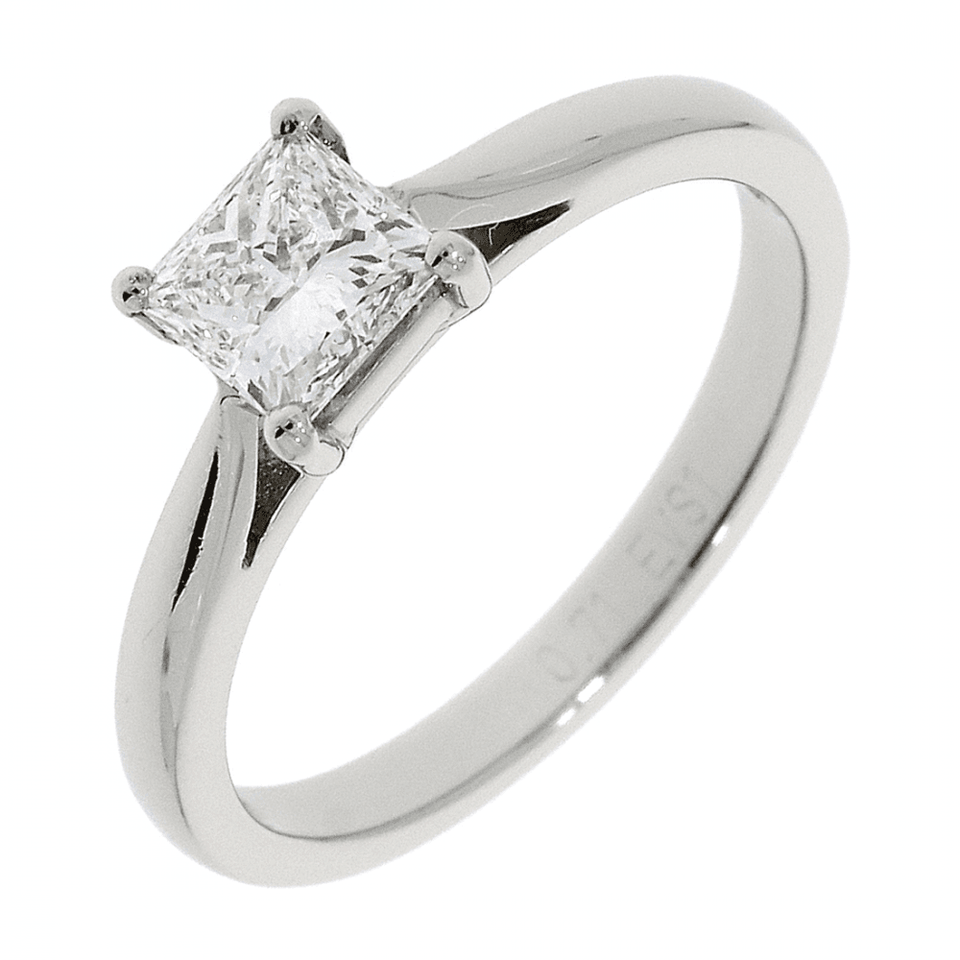 Francis & Gaye Platinum 0.70ct Princess Cut Diamond Ring