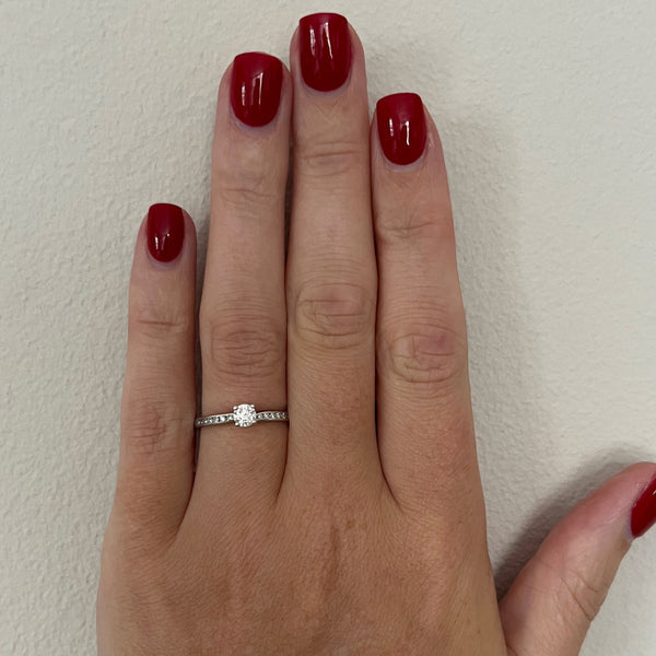 Francis & Gaye Platinum Diamond Set Shoulders Ring