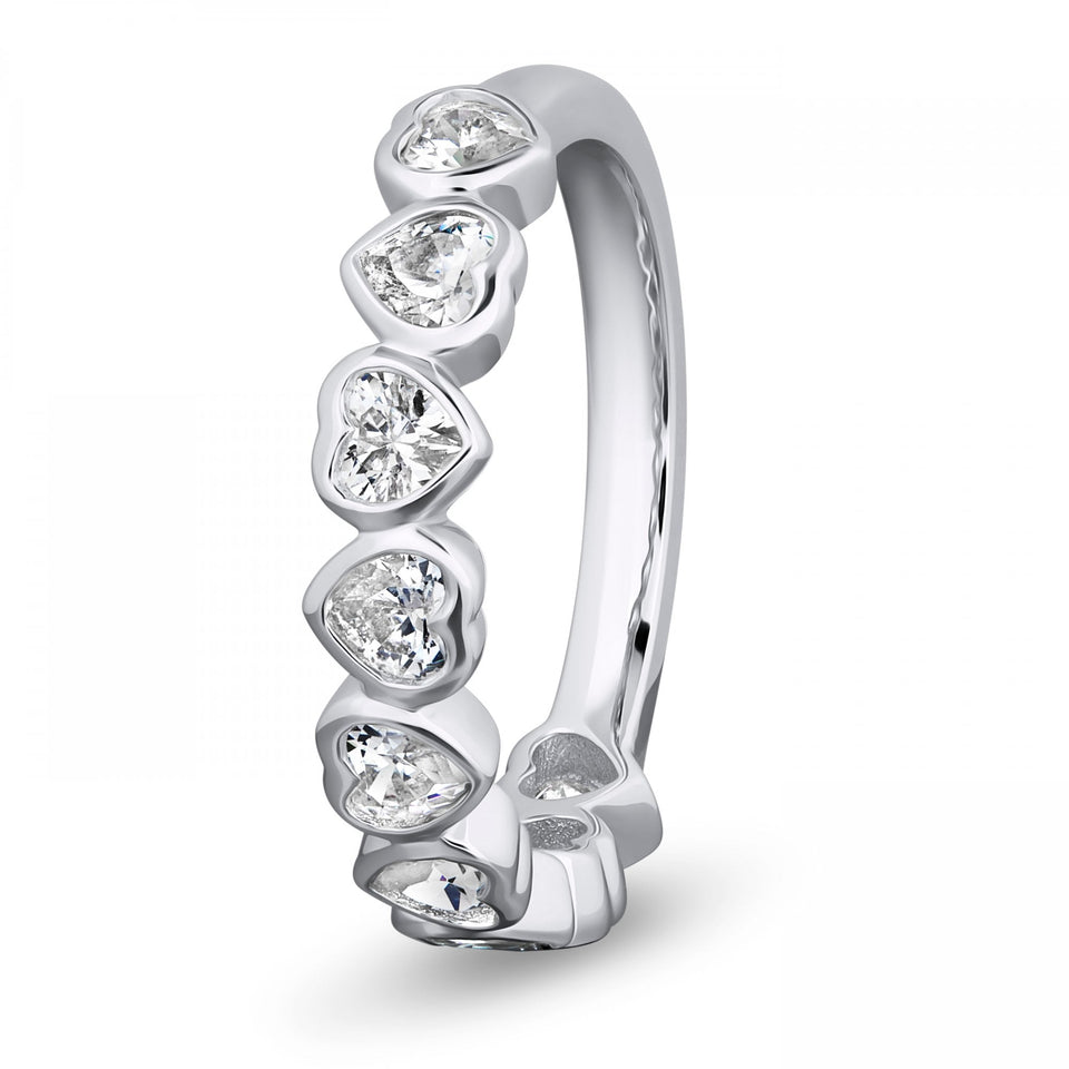 Francis & Gaye Platinum Laboratory Created Diamond Heart Ring
