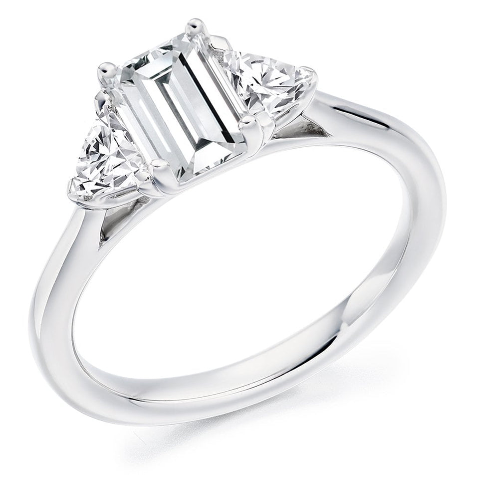 Francis & Gaye Platinum Laboratory Created Diamond Trilogy Ring
