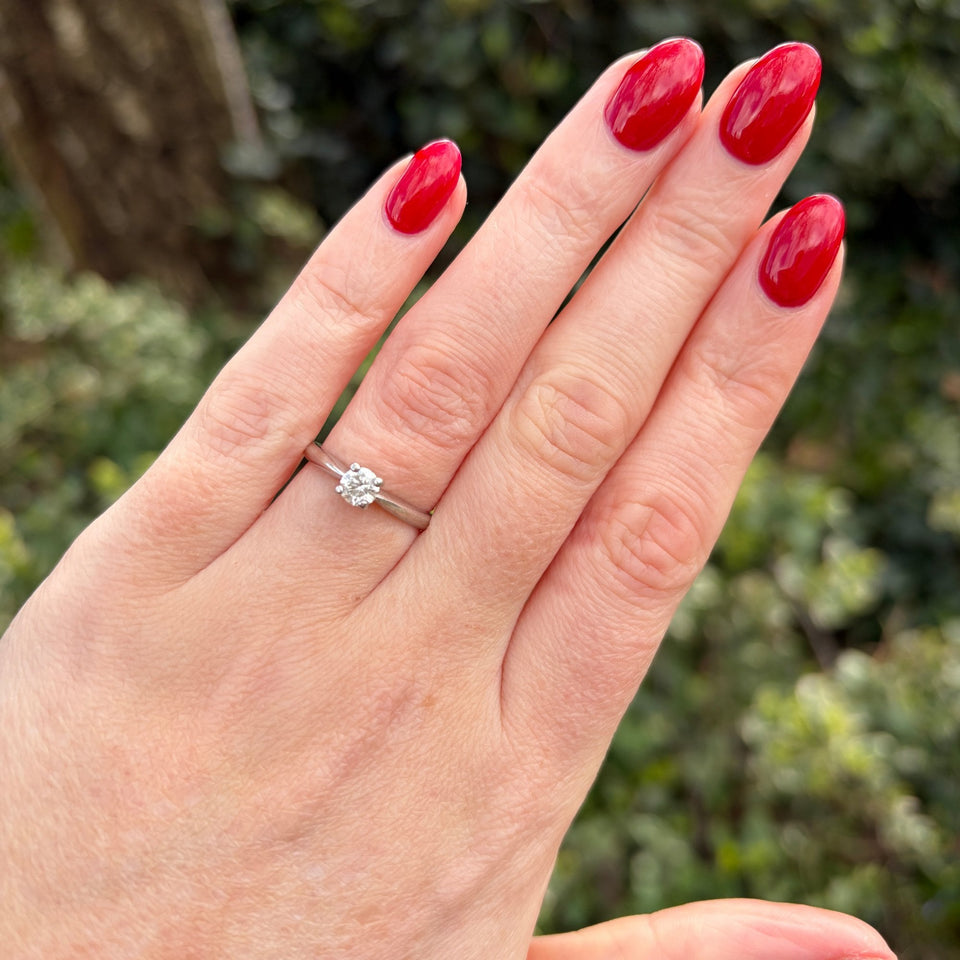 Francis & Gaye PRE-LOVED 18ct White Gold 0.30ct Diamond Solitaire Ring