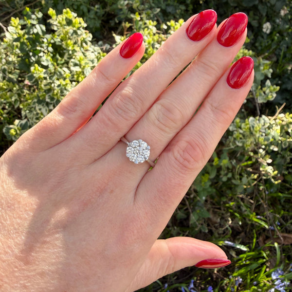 Francis & Gaye PRE-LOVED 18ct White Gold Diamond Cluster Ring
