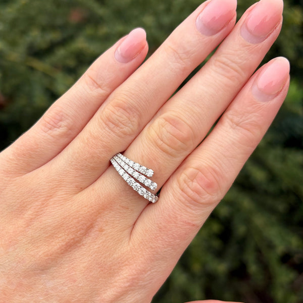 Francis & Gaye PRE-LOVED 18ct White Gold Three Row Ring