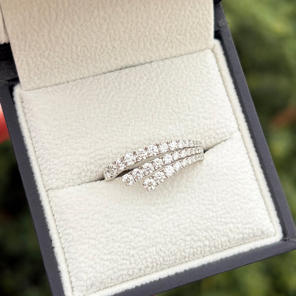Francis & Gaye PRE-LOVED 18ct White Gold Three Row Ring