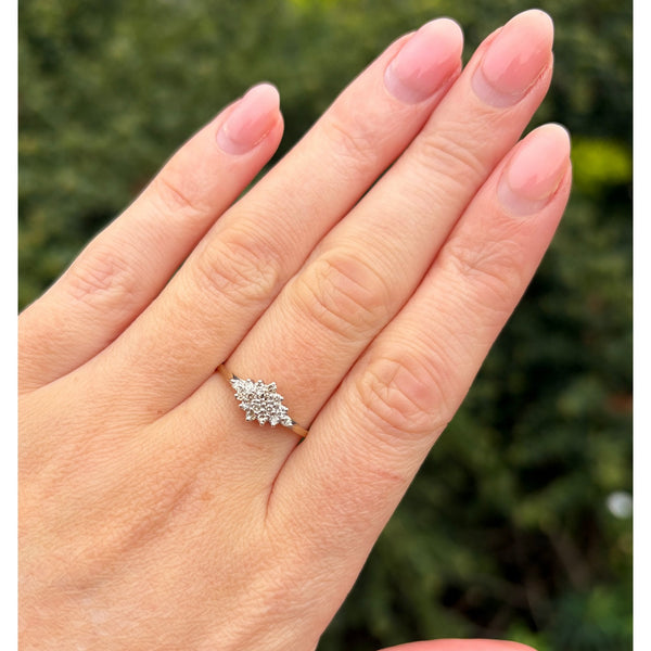 Francis & Gaye PRE-LOVED 9ct Yellow Gold Diamond Cluster Ring