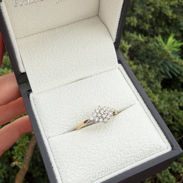 Francis & Gaye PRE-LOVED 9ct Yellow Gold Diamond Cluster Ring