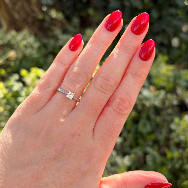 Francis & Gaye PRE-LOVED Platinum 0.37ct Princess Cut Solitaire Ring