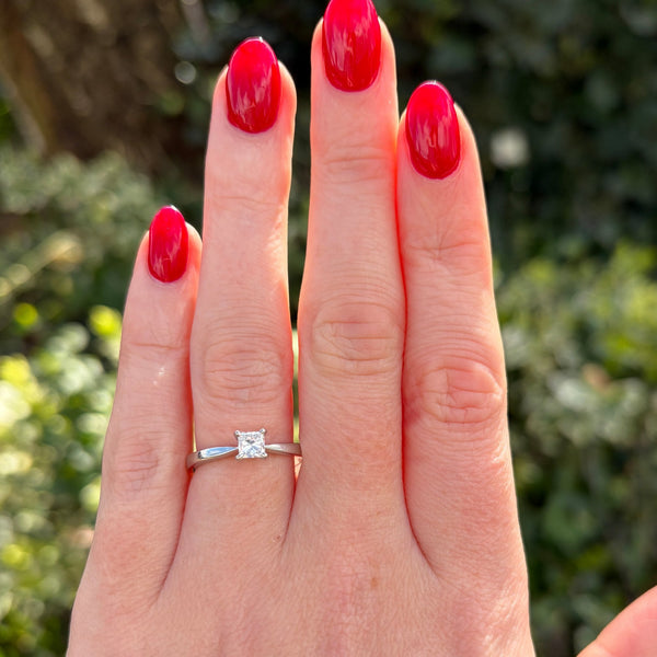 Francis & Gaye PRE-LOVED Platinum 0.37ct Princess Cut Solitaire Ring