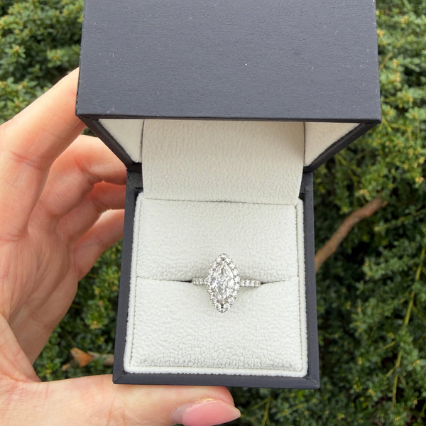 Francis & Gaye PRE-LOVED Platinum Marquise Diamond Cluster Ring
