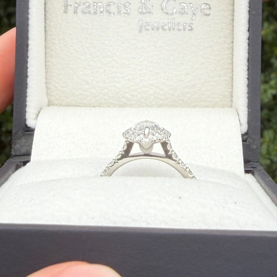 Francis & Gaye PRE-LOVED Platinum Marquise Diamond Cluster Ring