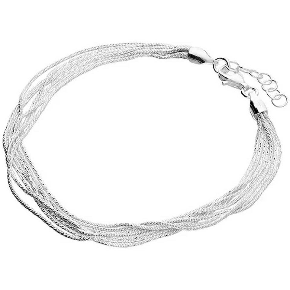 Francis & Gaye Silver 7 Strand Snake Bracelet