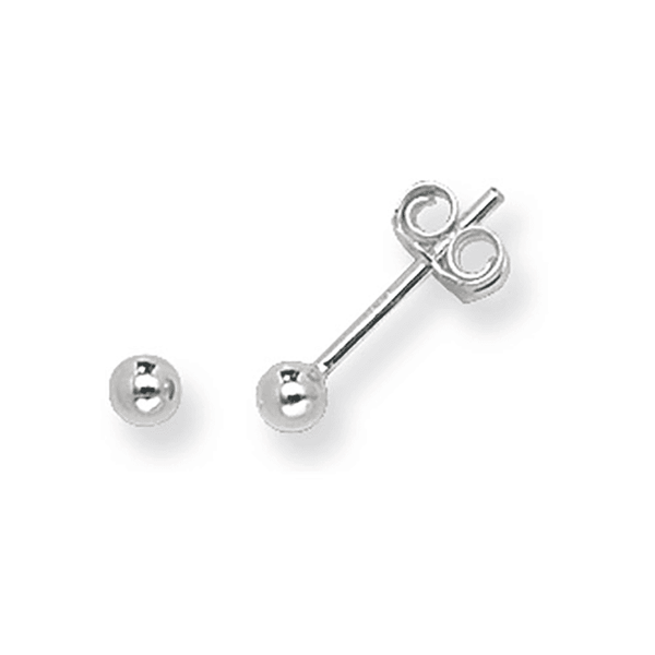 Francis & Gaye Silver Ball Stud Earrings