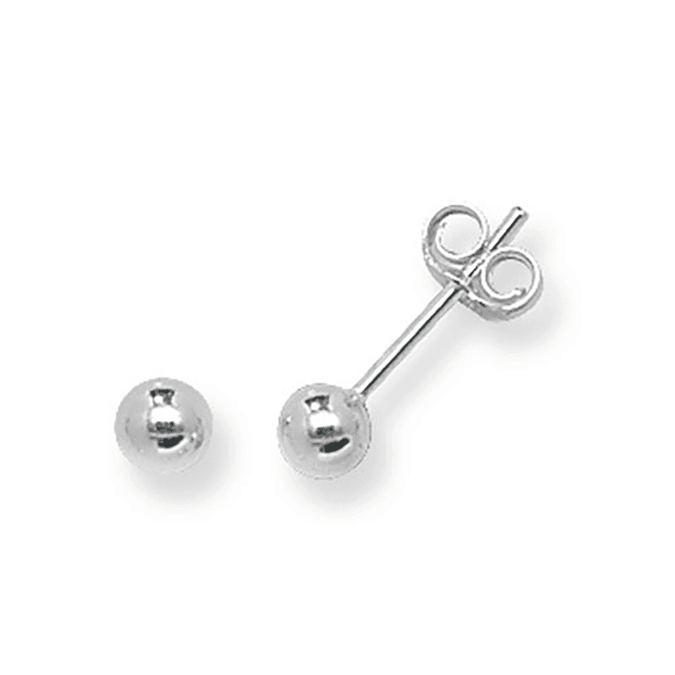 Francis & Gaye Silver Ball Stud Earrings