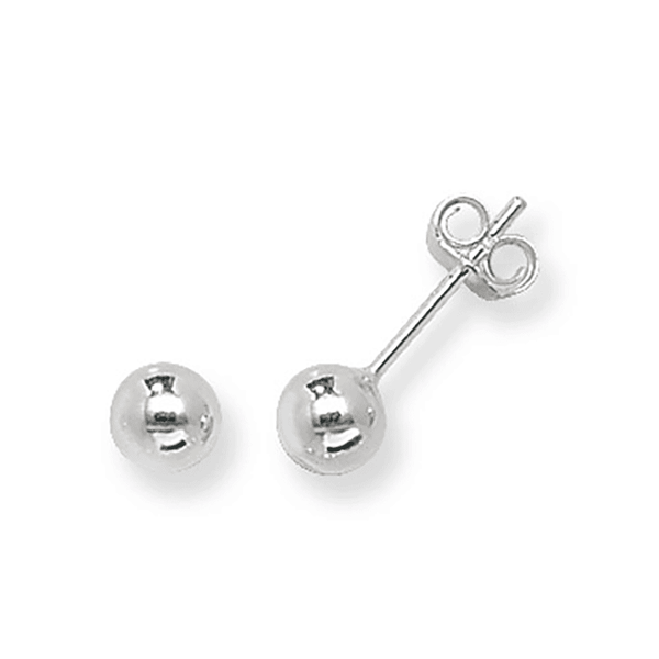 Francis & Gaye Silver Ball Stud Earrings