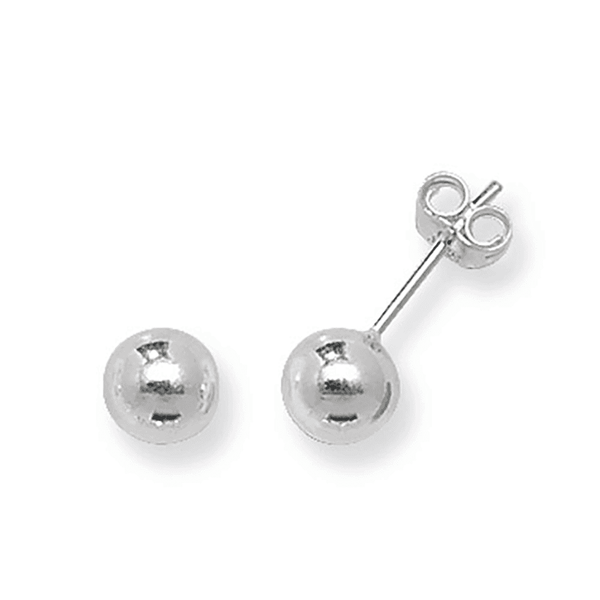 Francis & Gaye Silver Ball Stud Earrings