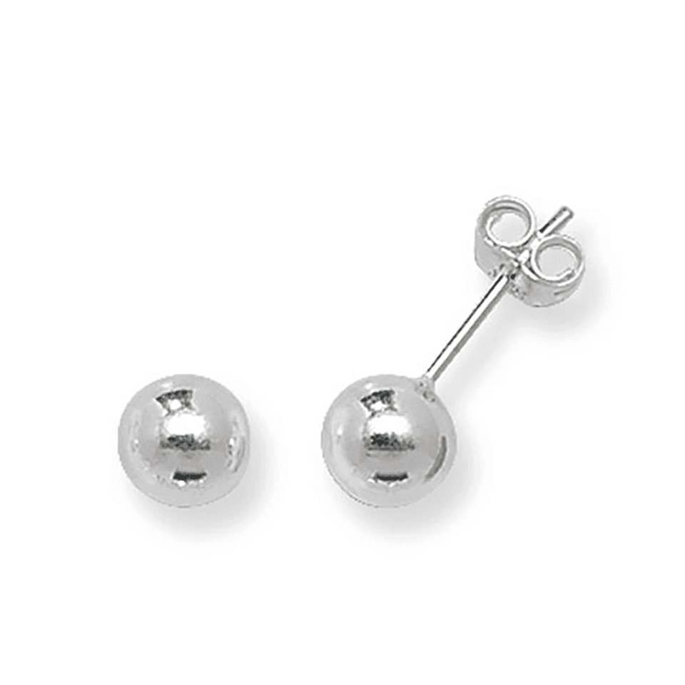Francis & Gaye Silver Ball Stud Earrings