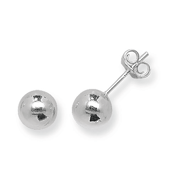 Francis & Gaye Silver Ball Stud Earrings