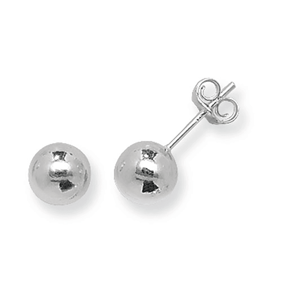 Francis & Gaye Silver Ball Stud Earrings