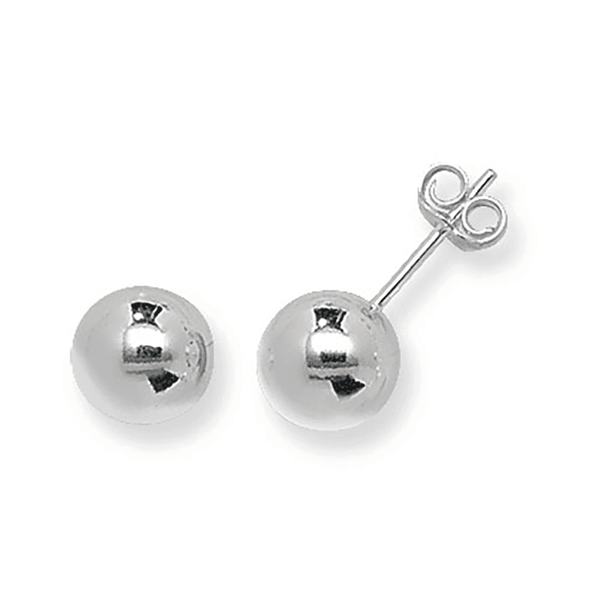 Francis & Gaye Silver Ball Stud Earrings