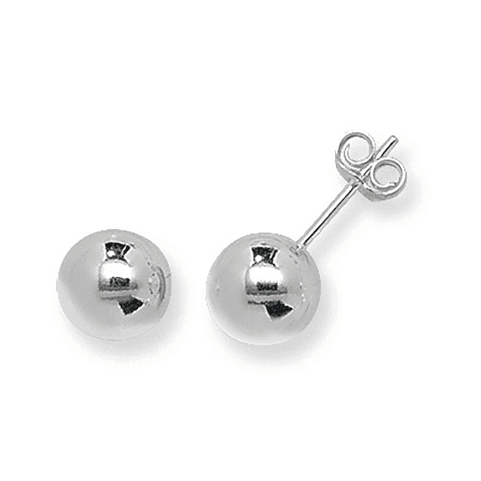 Francis & Gaye Silver Ball Stud Earrings