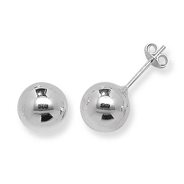 Francis & Gaye Silver Ball Stud Earrings