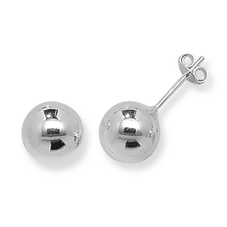 Francis & Gaye Silver Ball Stud Earrings