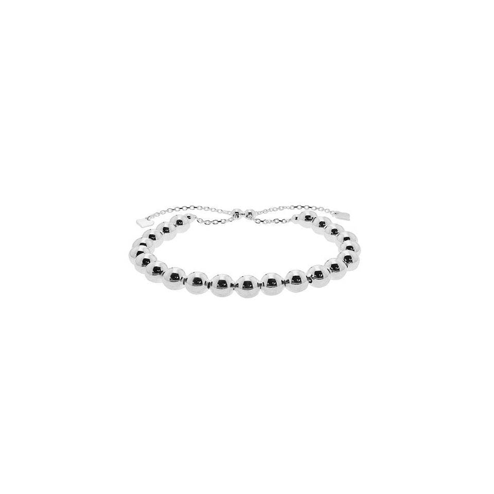 Francis & Gaye Silver Beaded Pull Style Bracelet