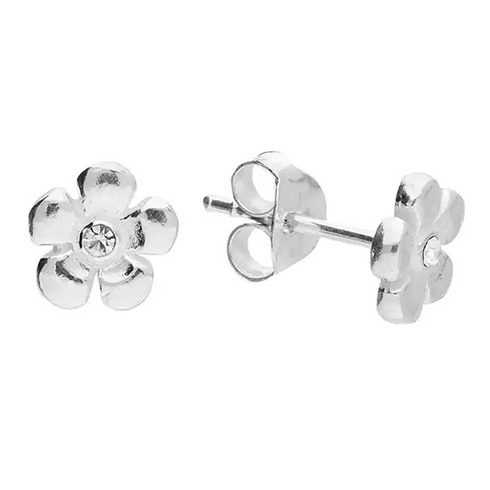 Francis & Gaye Silver Flower Earring Studs