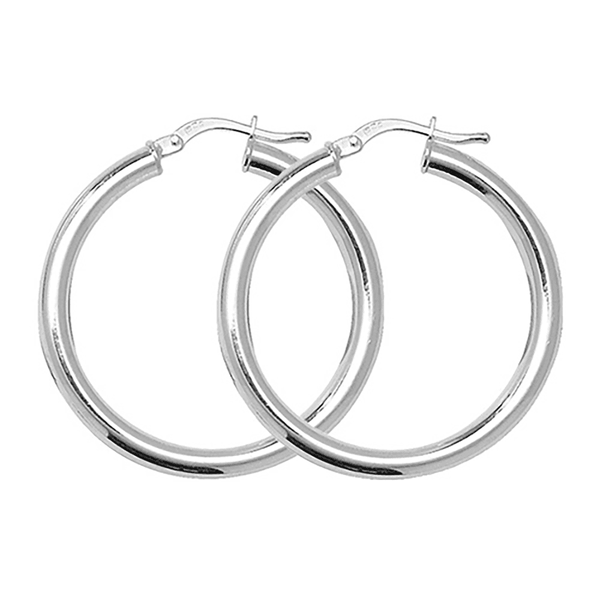 Francis & Gaye Silver Hinged Hoops