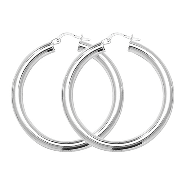 Francis & Gaye Silver Hinged Hoops