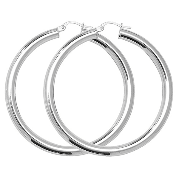 Francis & Gaye Silver Hinged Hoops