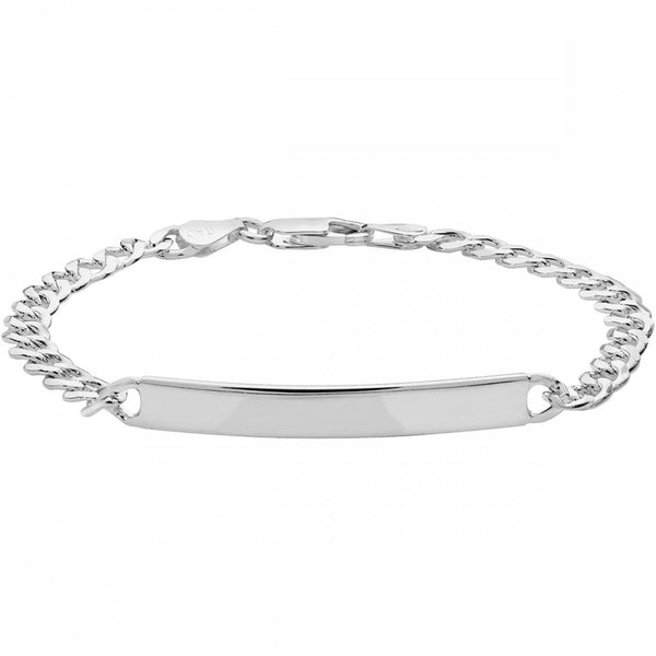 Francis & Gaye Silver Men's Curb ID Bracelet