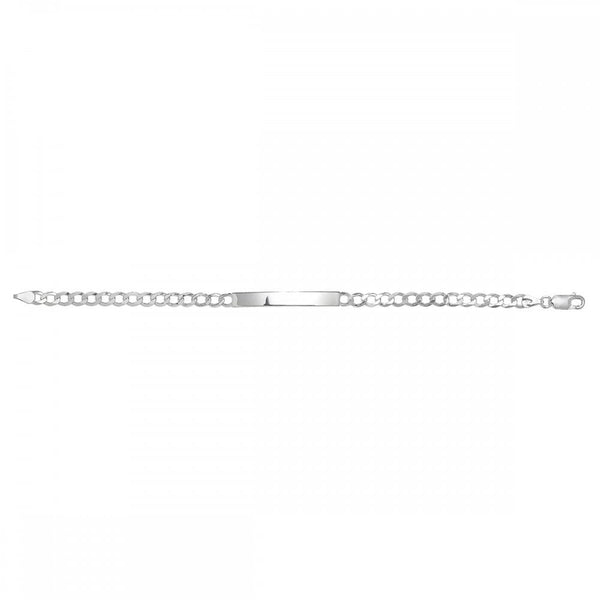 Francis & Gaye Silver Men's Curb ID Bracelet