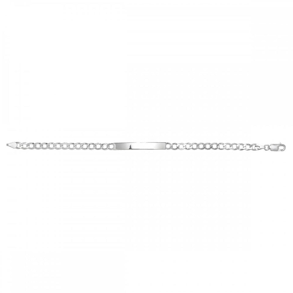 Francis & Gaye Silver Men's Curb ID Bracelet