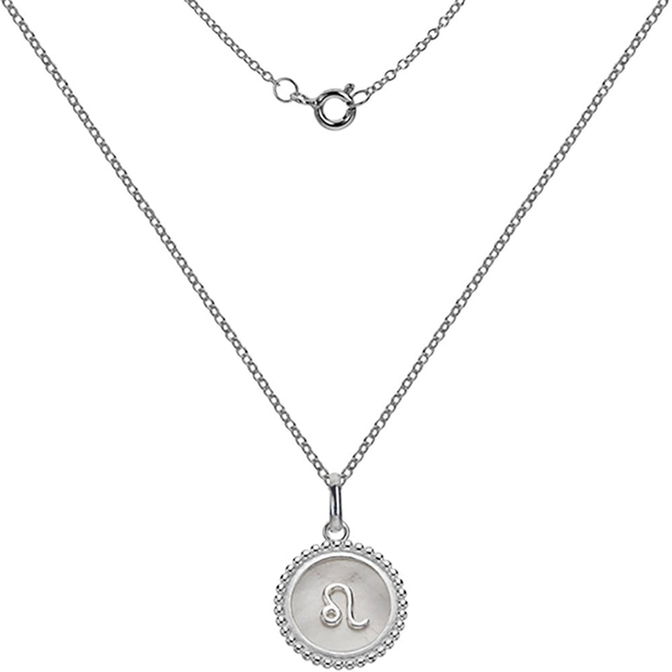 Francis & Gaye Silver Mother of Pearl Leo Necklace