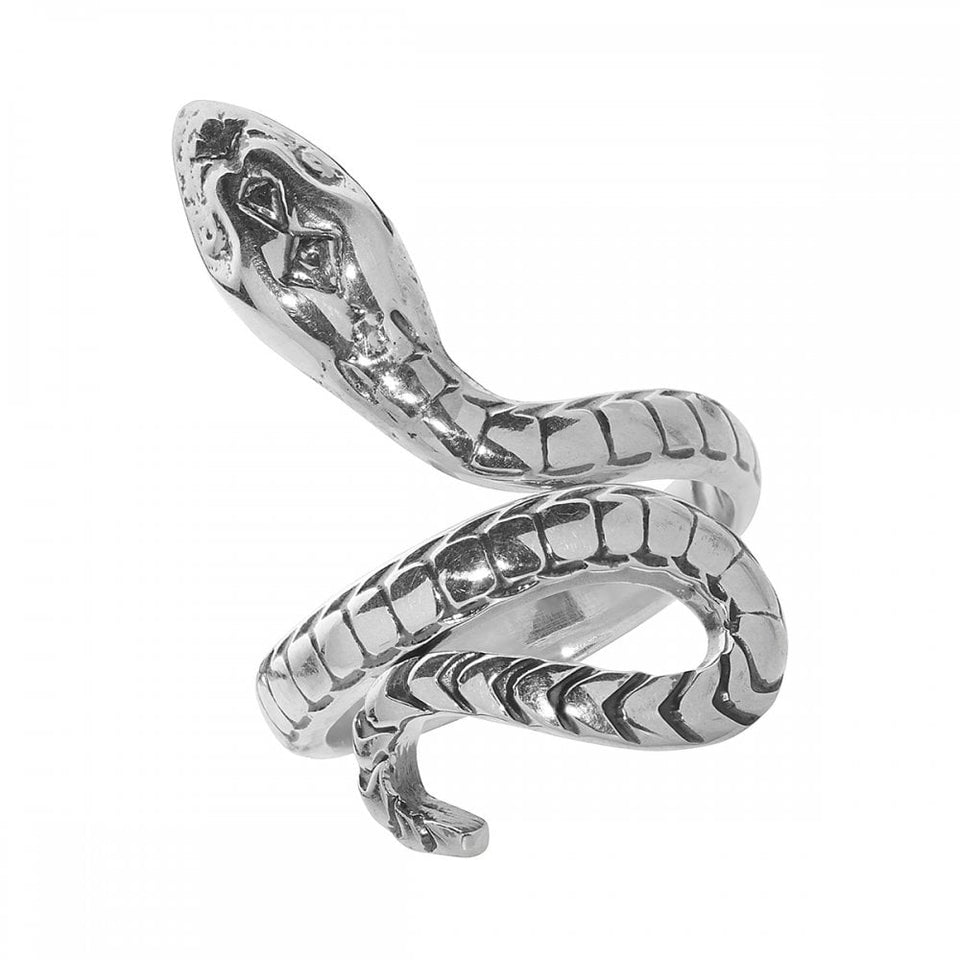 Francis & Gaye Silver Snake Wrap Ring
