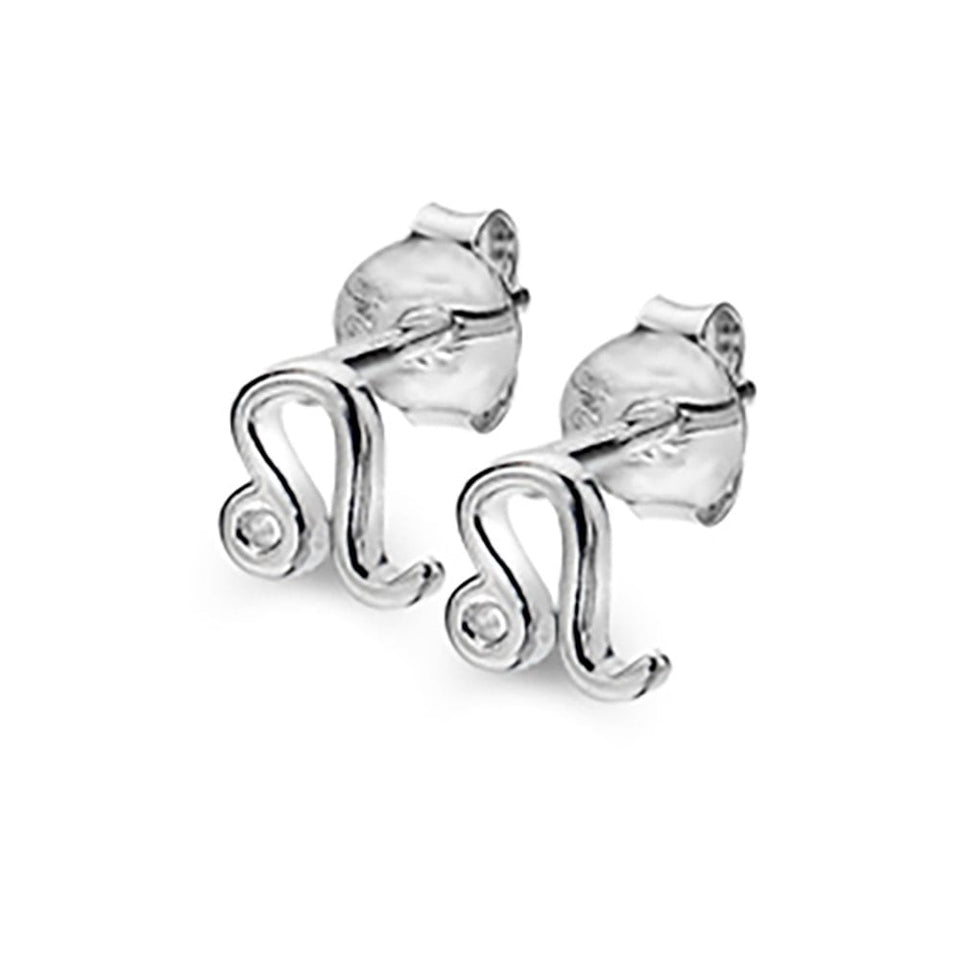Francis & Gaye Silver Star Sign Earring - Leo