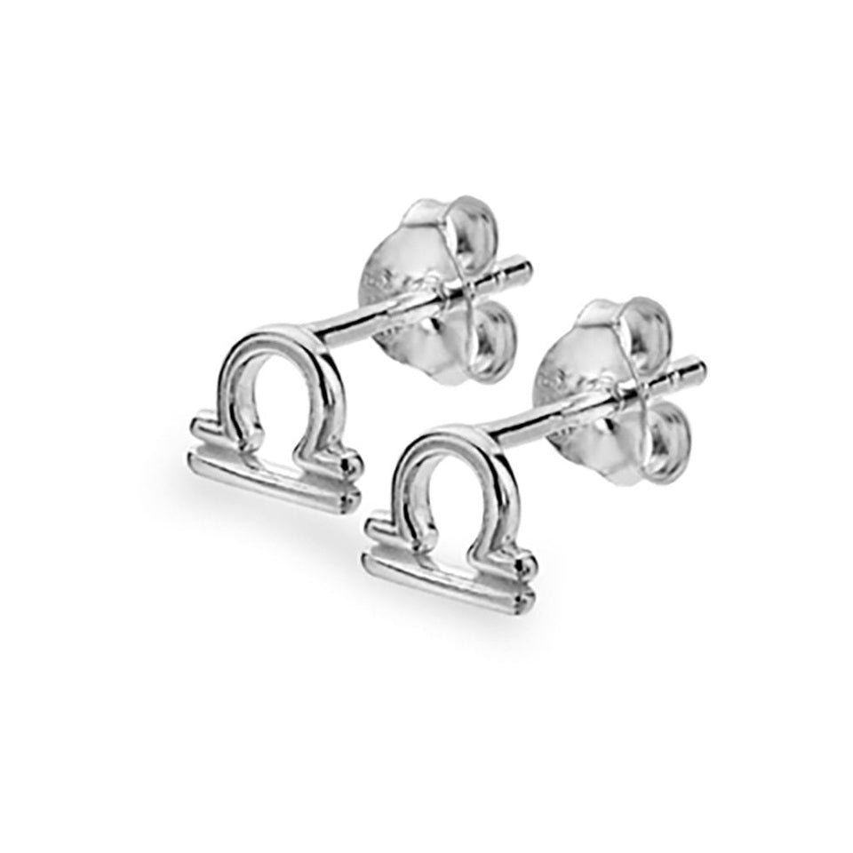 Francis & Gaye Silver Star Sign Earring - Libra