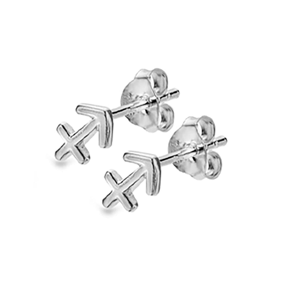 Francis & Gaye Silver Star Sign Earring - Sagittarius