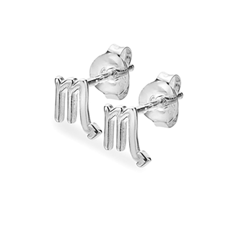 Francis & Gaye Silver Star Sign Earring - Scorpio