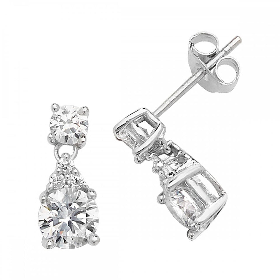 Francis & Gaye Silver Stone Set Ear Drops