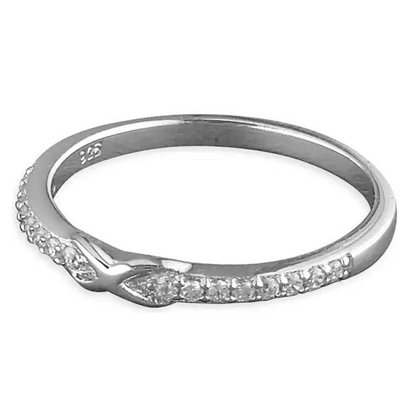 Francis & Gaye Silver Stone Set Infinity Ring