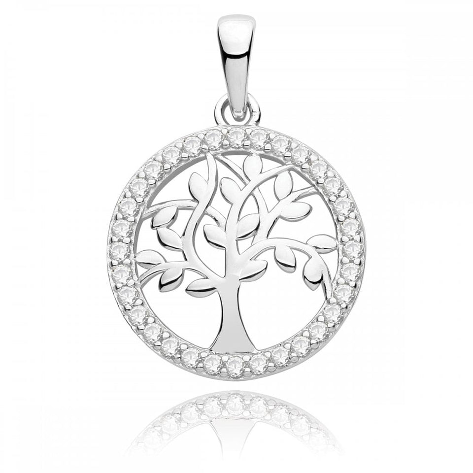 Francis & Gaye Silver Stone Set Tree of Life Pendant
